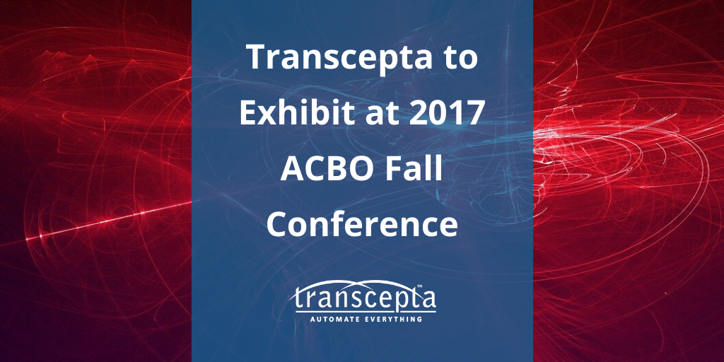 transcepta exhibit at 2017 ACBO fall conference